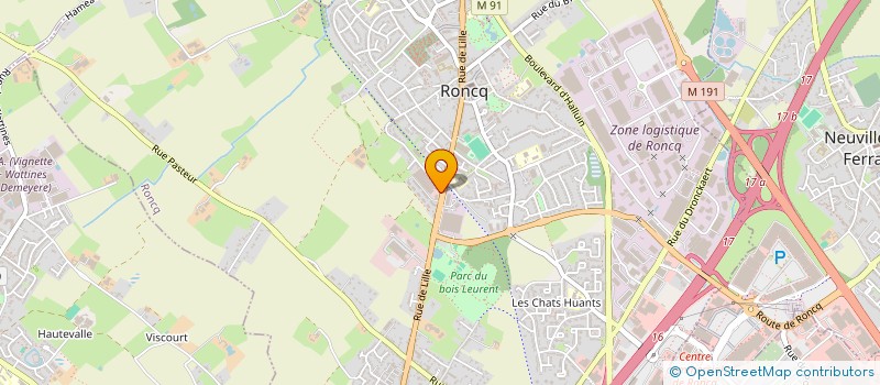 localisation de l'entreprise VIP COIFFURE  RONCQ