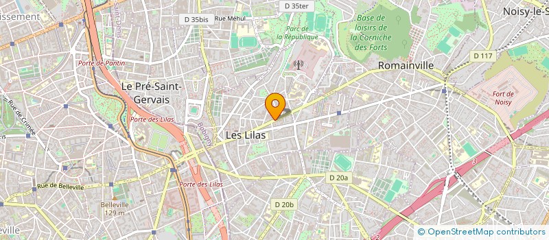 localisation de l'entreprise VIP ENTREPRISE à LES LILAS