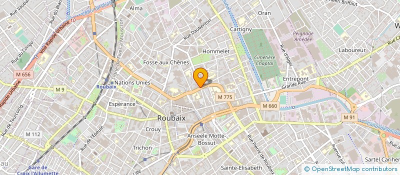 localisation de l'entreprise VIP FINANCE à ROUBAIX