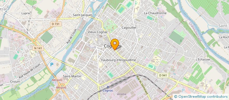 localisation de l'entreprise VIP PRO COIFFURE à COGNAC