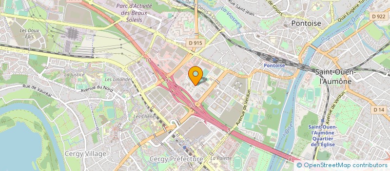 localisation de l'entreprise VIP VERNIS INDUSTRIE PEINTURES à PONTOISE