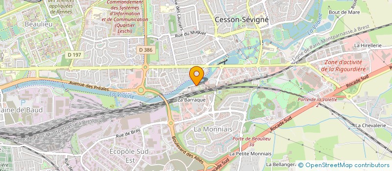 localisation de l'entreprise VIPER RF FRANCE à CESSON-SEVIGNE