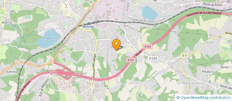 localisation de l'entreprise VIRAGE à ARCANGUES