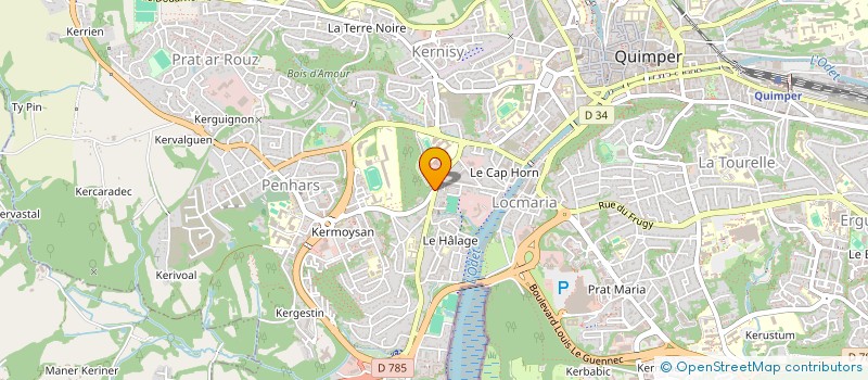 localisation de l'entreprise VIRAGE CONSEIL 2  QUIMPER