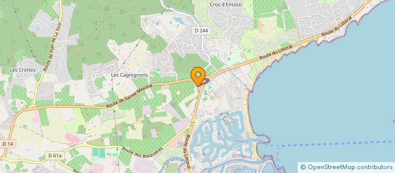 localisation de l'entreprise VIRALEX à GRIMAUD