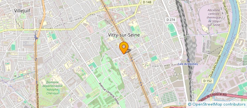 localisation de l'entreprise VIRAPHIM à VITRY-SUR-SEINE