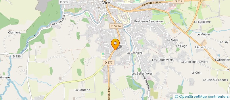 localisation de l'entreprise VIRE DISTRI  VIRE NORMANDIE