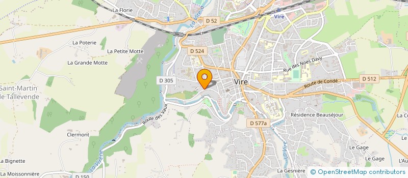 localisation de l'entreprise VIREES MUSIC'HALLE  VIRE-NORMANDIE