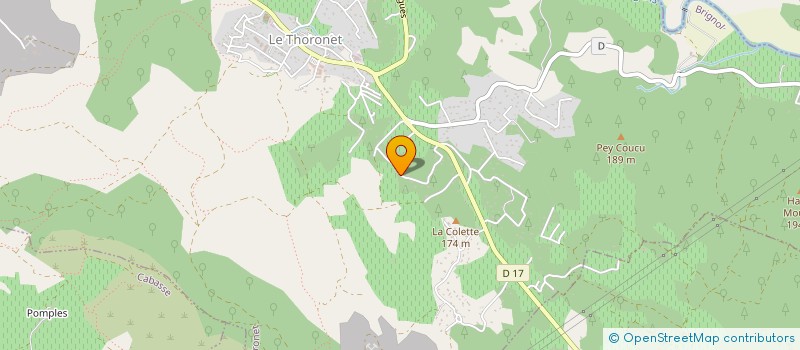 localisation de l'entreprise VIRELUNE  LE THORONET