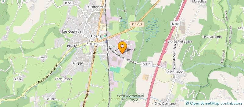 localisation de l'entreprise VIRET à ENTRELACS