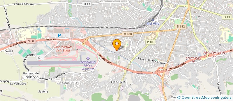 localisation de l'entreprise VIRGILE MOURGUES PEINTRE DECORATEUR à ALBI