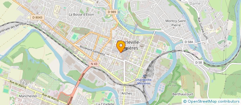 localisation de l'entreprise VIRGIN à CHARLEVILLE-MEZIERES