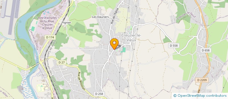 localisation de l'entreprise VIRGINIE  CREUZIER-LE-VIEUX