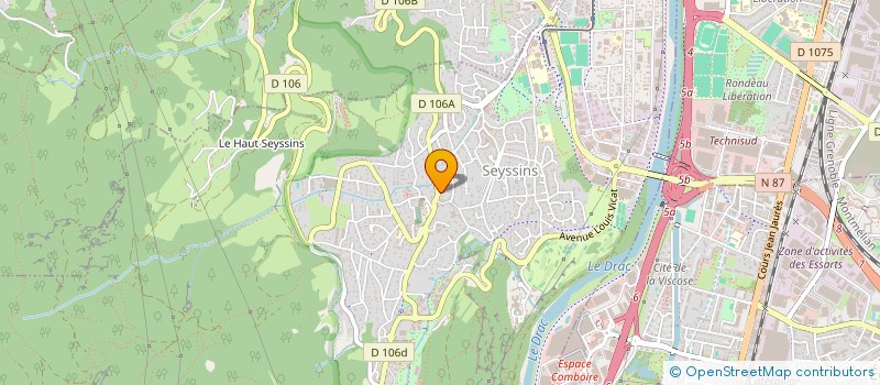 localisation de l'entreprise VIRGINIE PRADAL COURTAGE  SEYSSINS