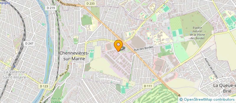 localisation de l'entreprise VIRHOS à CHENNEVIERES-SUR-MARNE