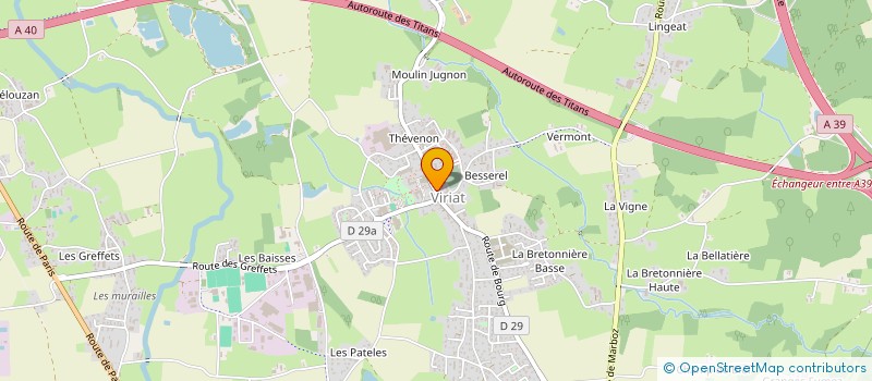localisation de l'entreprise VIRIAT MARATHON à VIRIAT