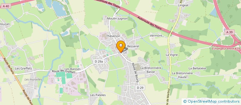 localisation de l'entreprise VIRIAT TEAM à VIRIAT