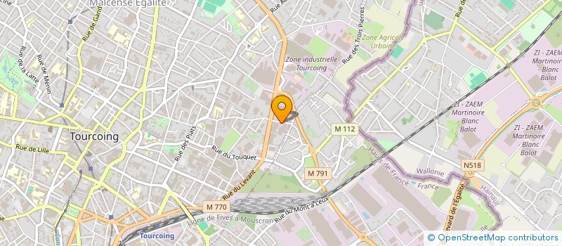 localisation de l'entreprise VIROLOIS à TOURCOING
