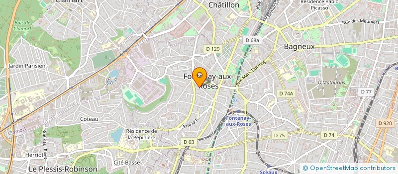 localisation de l'entreprise VIRTUSIA à FONTENAY-AUX-ROSES