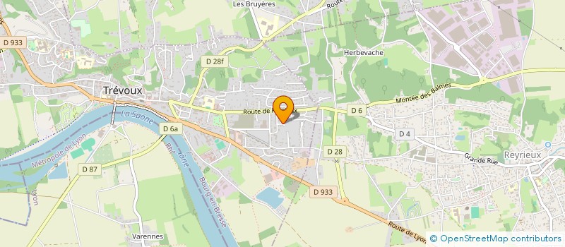 localisation de l'entreprise VISALCOM à TREVOUX