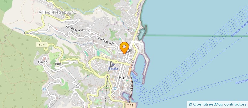 localisation de l'entreprise VISALTIS'TRANSPORTS à BASTIA