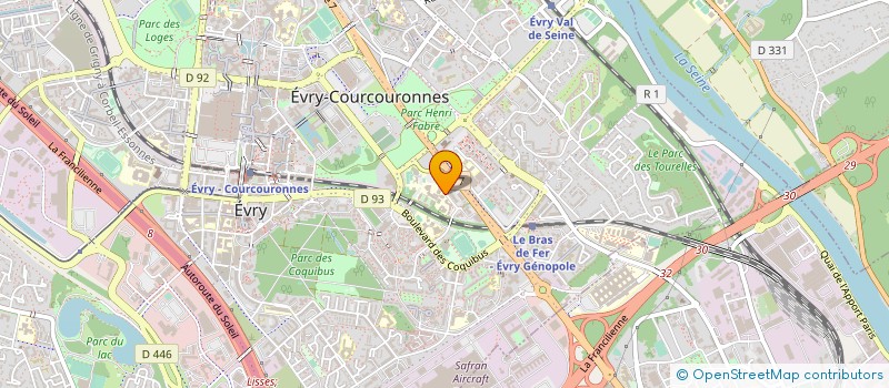 localisation de l'entreprise VISIBRAIN à EVRY-COURCOURONNES