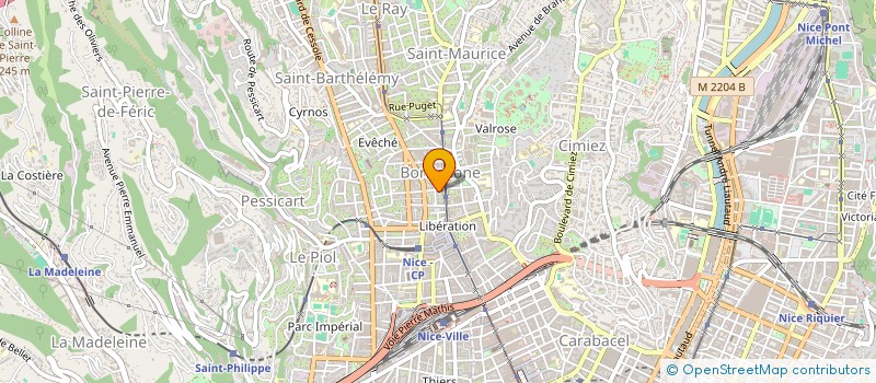 localisation de l'entreprise VISIEXPERT à NICE