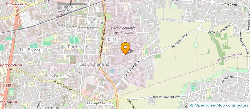 localisation de l'entreprise VISION 3D  DECINES-CHARPIEU