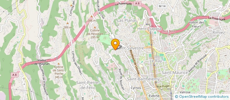 localisation de l'entreprise VISION à NICE