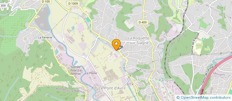 localisation de l'entreprise VISION à LA ROQUETTE-SUR-SIAGNE