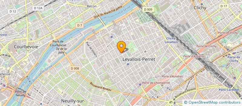 localisation de l'entreprise VISION ACTUELLE CARROSSERIE DIFFUSION à LEVALLOIS-PERRET