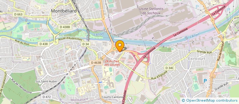 localisation de l'entreprise VISION'AIR à MONTBELIARD