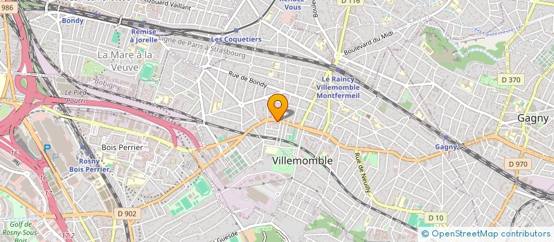 localisation de l'entreprise VISION AUTO à VILLEMOMBLE