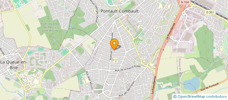 localisation de l'entreprise VISION BATIMENT à PONTAULT-COMBAULT