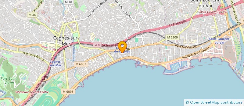 localisation de l'entreprise VISION D'AZUR à CAGNES-SUR-MER