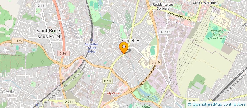 localisation de l'entreprise VISION ET LANGAGE à SARCELLES