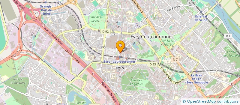 localisation de l'entreprise VISION FRET EXPRESS à EVRY-COURCOURONNES