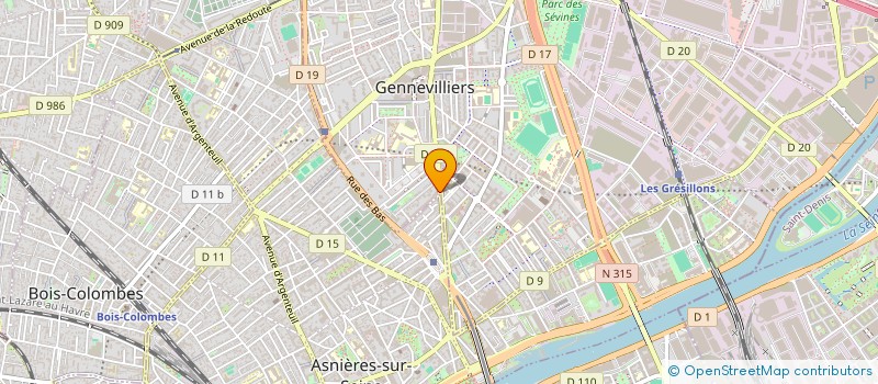 localisation de l'entreprise VISION INTEGRALE à GENNEVILLIERS
