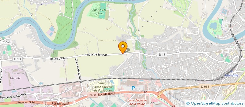 localisation de l'entreprise VISION V.T.C.  ALBI