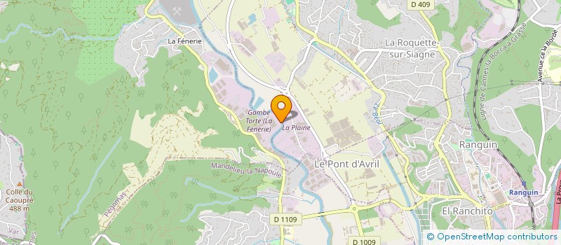 localisation de l'entreprise VISIOPTIS à PEGOMAS