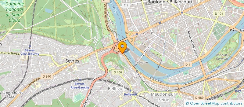 localisation de l'entreprise VISIWARE INTERNATIONAL à SEVRES