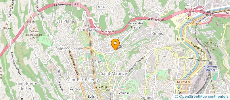 localisation de l'entreprise VISMARA 1 à NICE