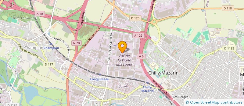 localisation de l'entreprise VISO à CHILLY-MAZARIN