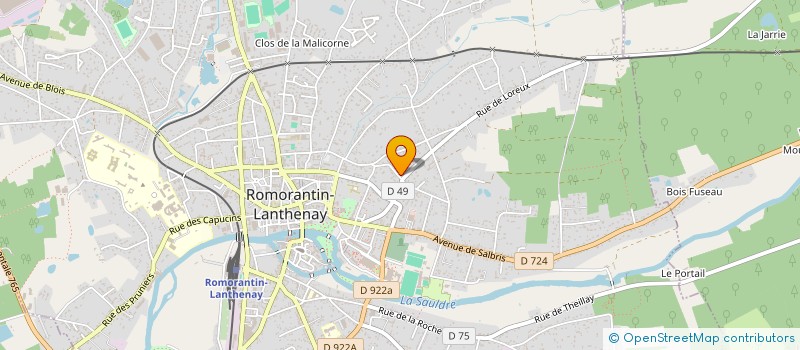 localisation de l'entreprise VISOMBLAIN à ROMORANTIN-LANTHENAY