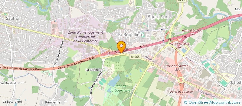 localisation de l'entreprise VISOTEC à ORVAULT