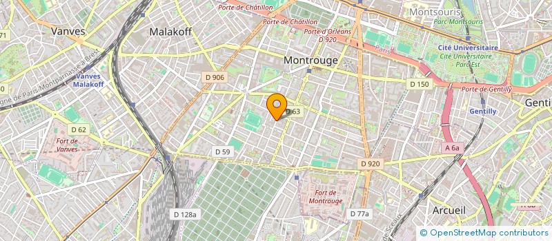 localisation de l'entreprise VISUAL DATA FLOW  MONTROUGE