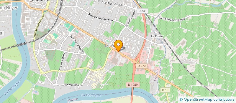 localisation de l'entreprise VISUAL OPTIQUE à LIBOURNE