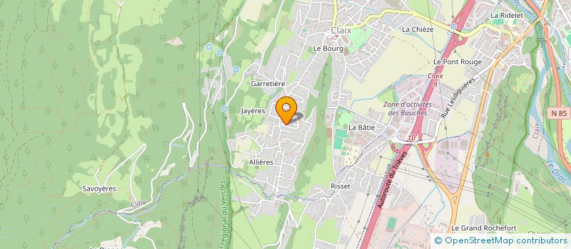 localisation de l'entreprise VISUDEL à CLAIX