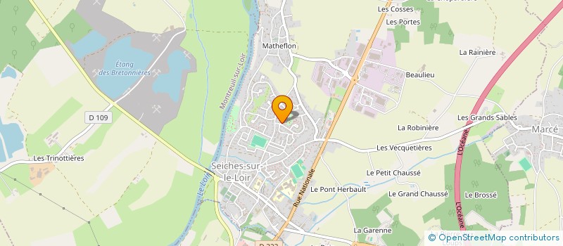 localisation de l'entreprise VISUEL RENOVATION TOITURE VRT  SEICHES-SUR-LE-LOIR