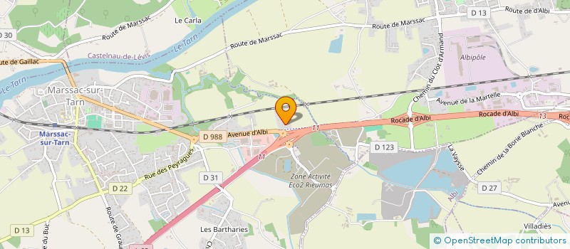 localisation de l'entreprise VISULAB  MARSSAC-SUR-TARN